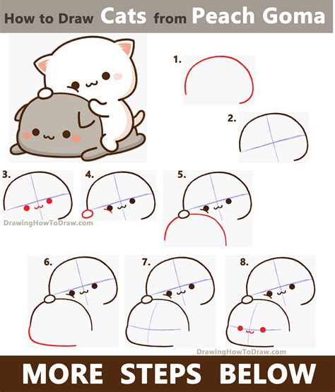 cat draw easy|simple cute cat drawing.